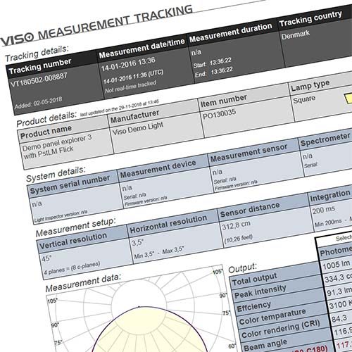 light measurement software tracking