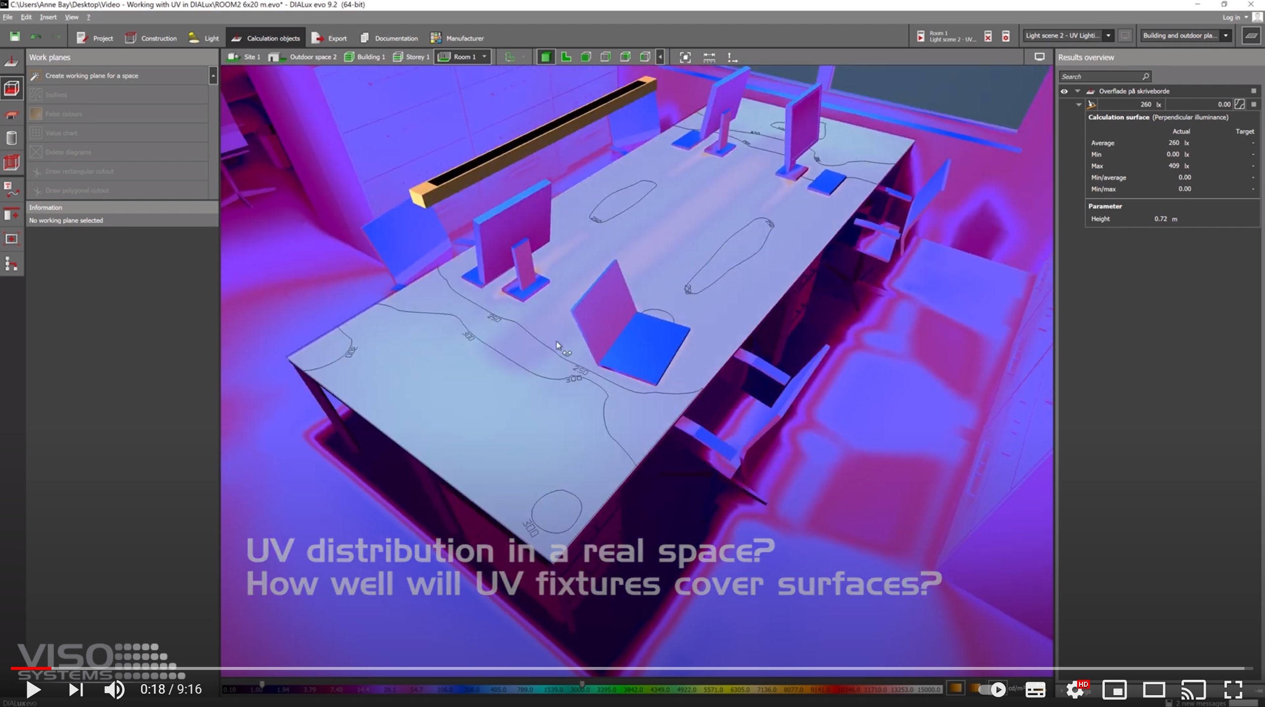 Dialux Evo simulation