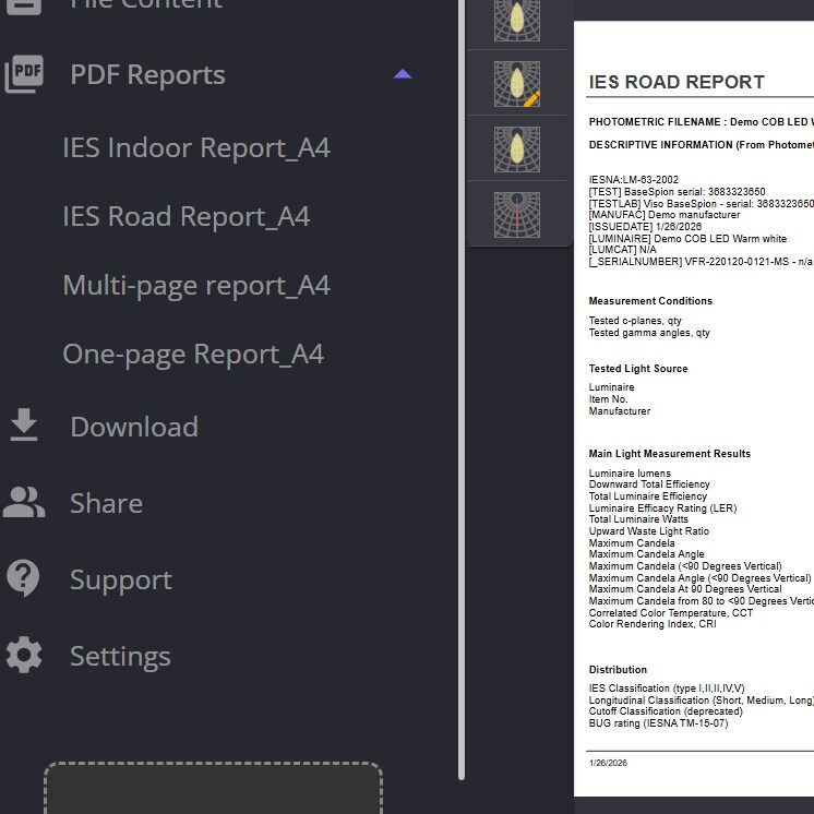 PhotometricEditor PDF Reports