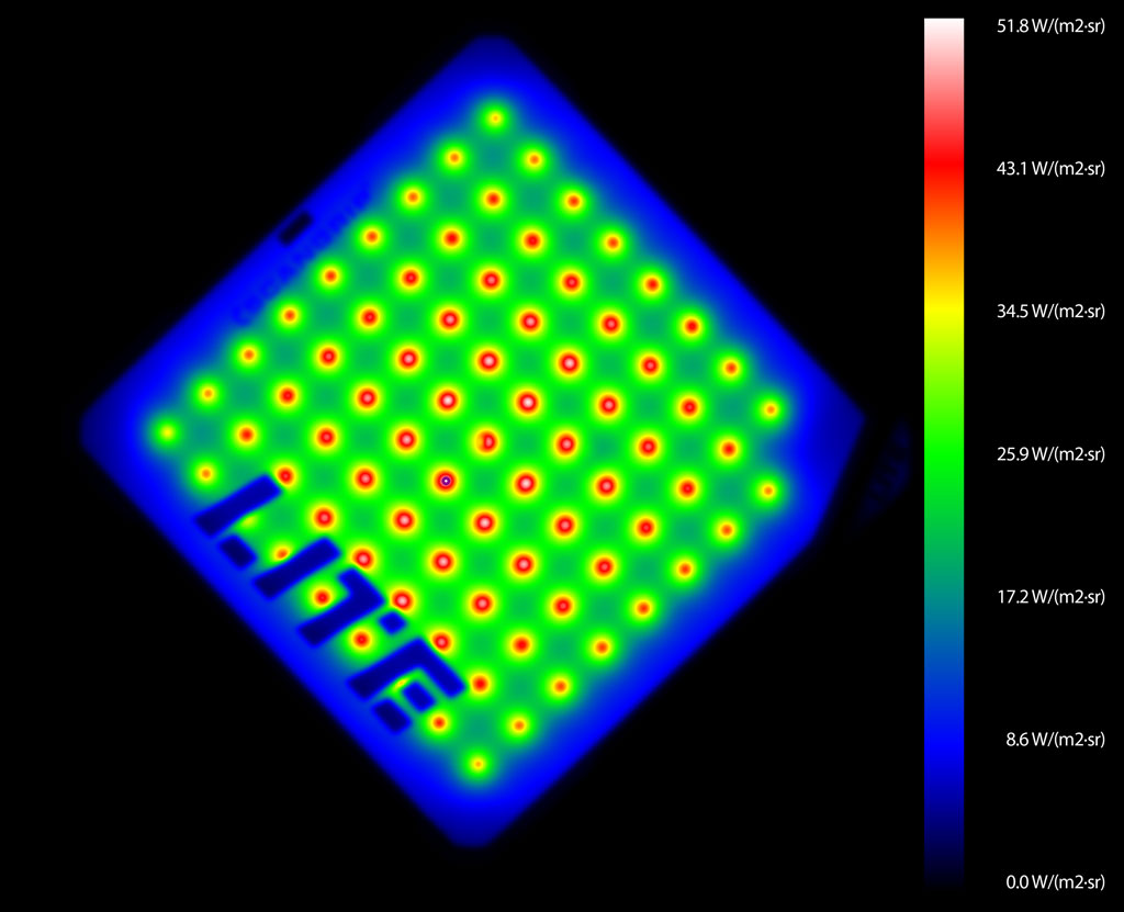 False color radiance map