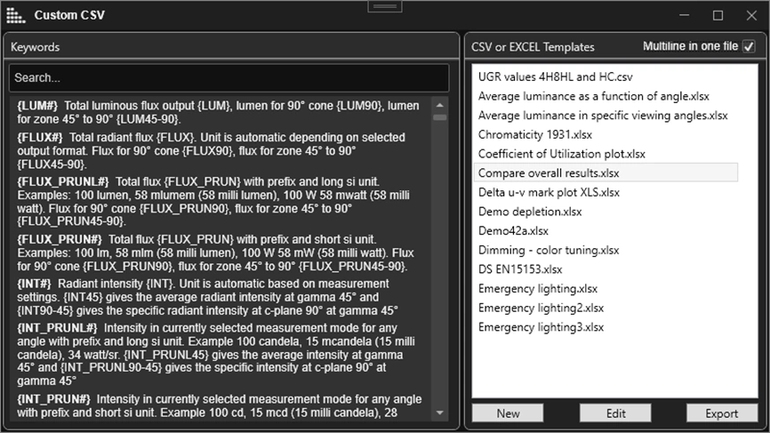 Viso Systems custom excel multiline export